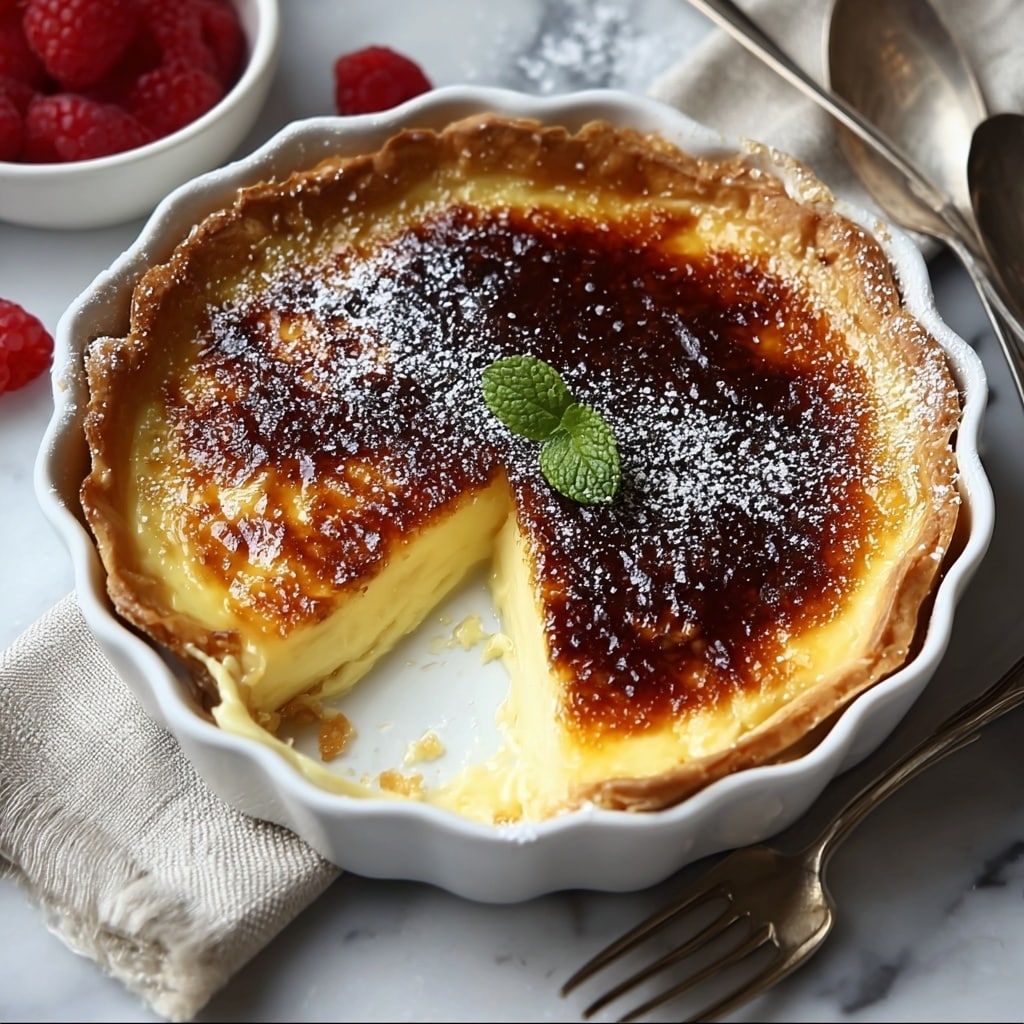 Authentic French Crème Brûlée Tart Recipe - Recipe Image