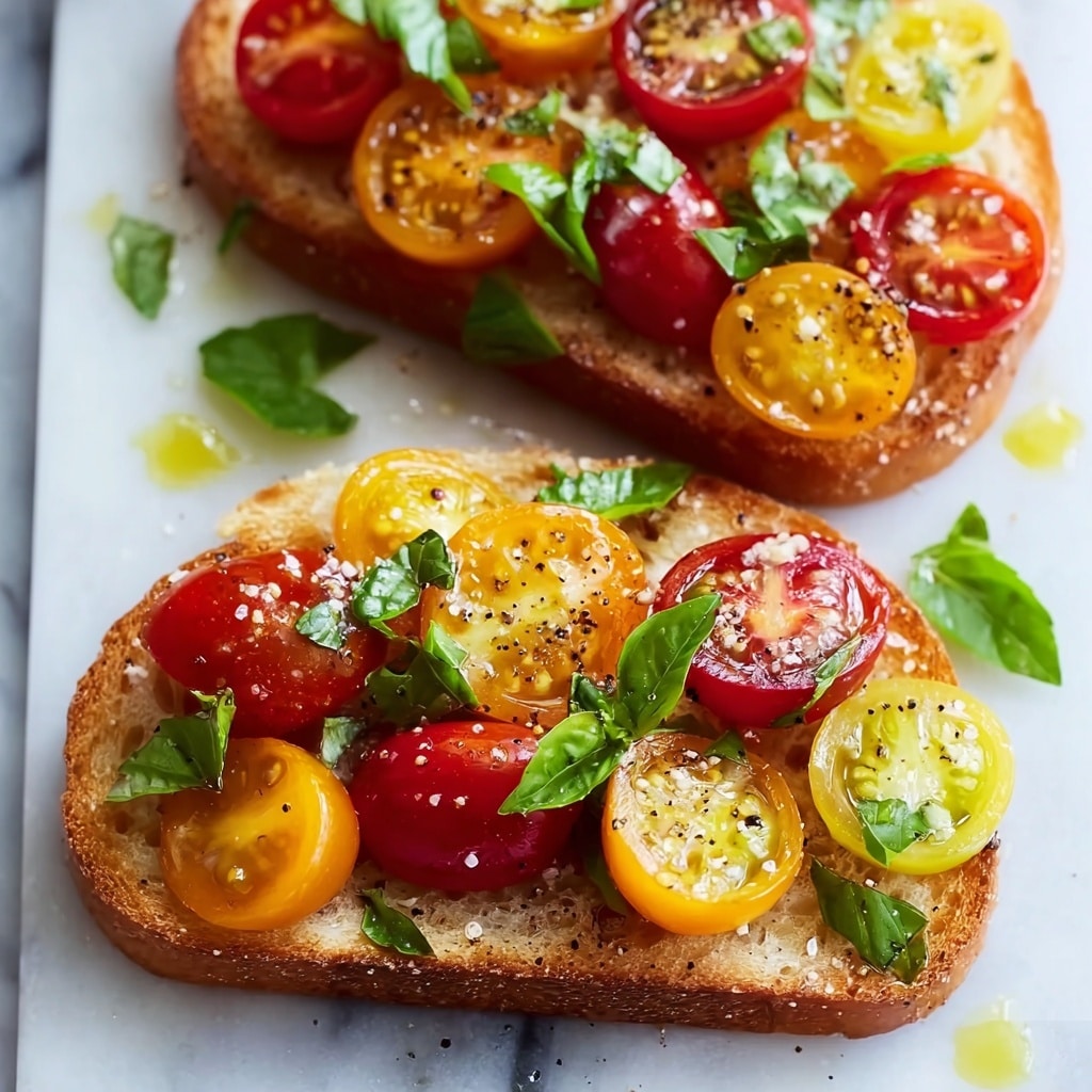 Fresh Cherry Tomato and Basil Bruschetta Recipe - Recipe Image