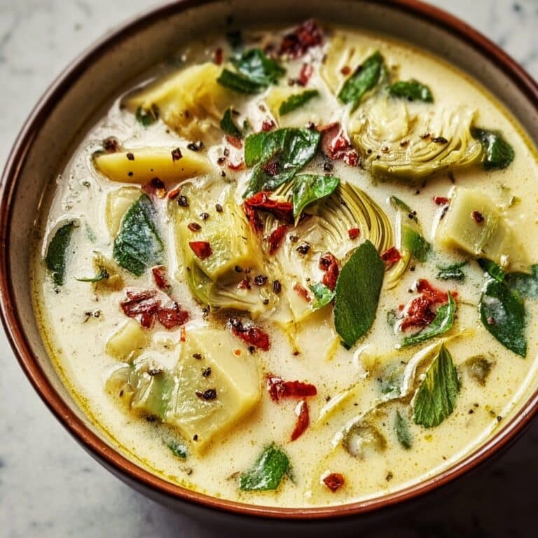 Zesty Tuscan Artichoke Soup Recipe