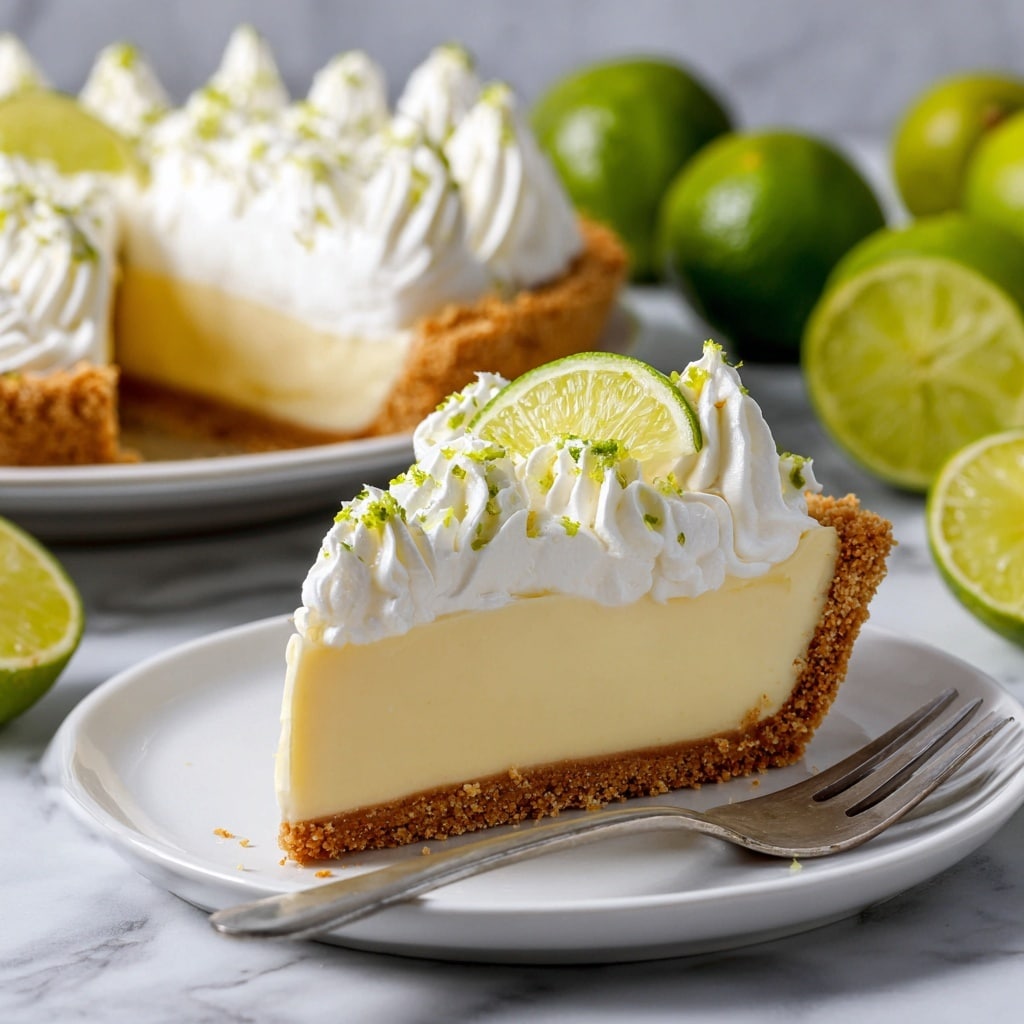 Key Lime Pie with Whipped Cream Recipe - Recipe Image