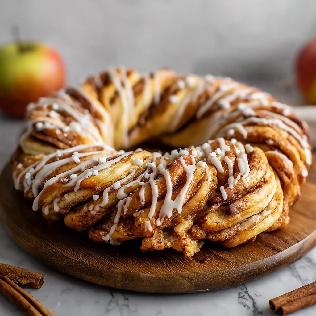 Apple Cinnamon Kringle with Vanilla Glaze Recipe - Recipe Image