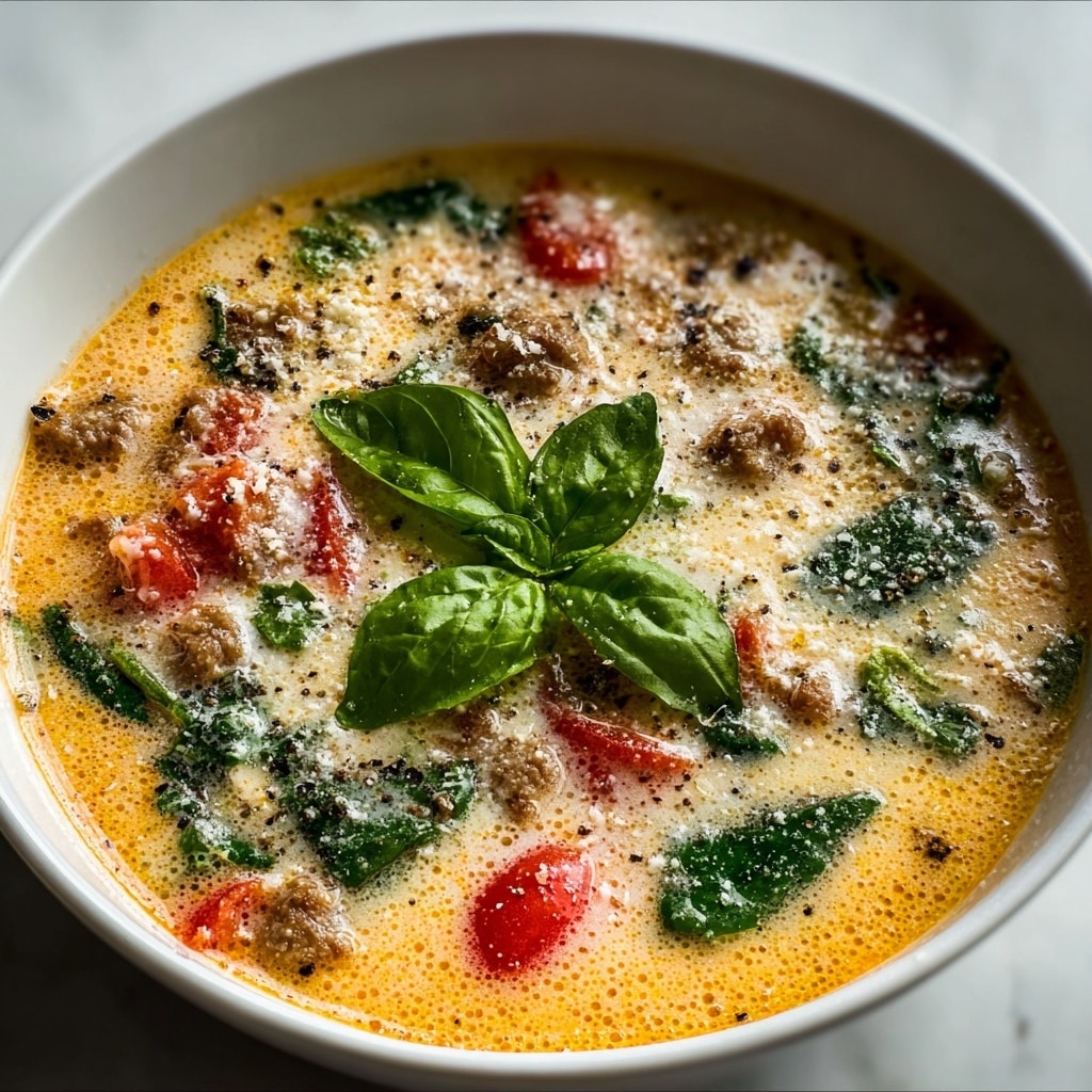 Delicious Parmesan Beef Sausage Ditalini Soup Recipe - Recipe Image