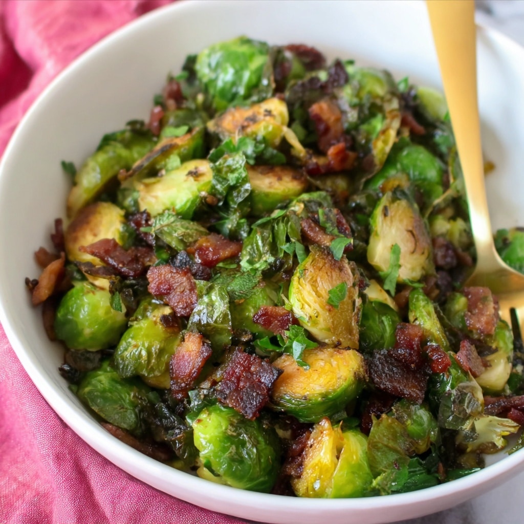 Caramelized Brussels Sprouts with Bacon Jam Recipe - Recipe Image
