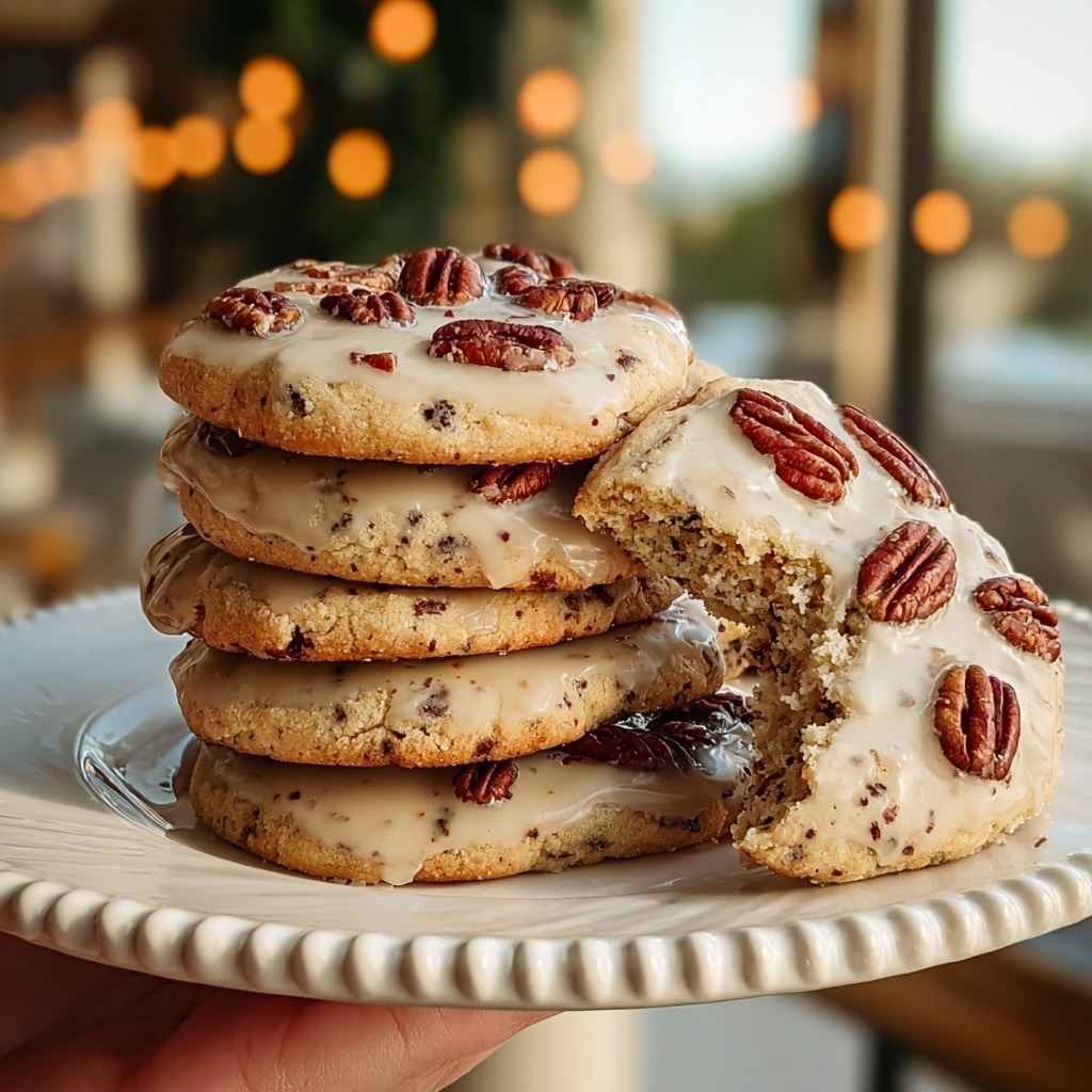 Frosted Butter Pecan Cookies Recipe - Recipe Image