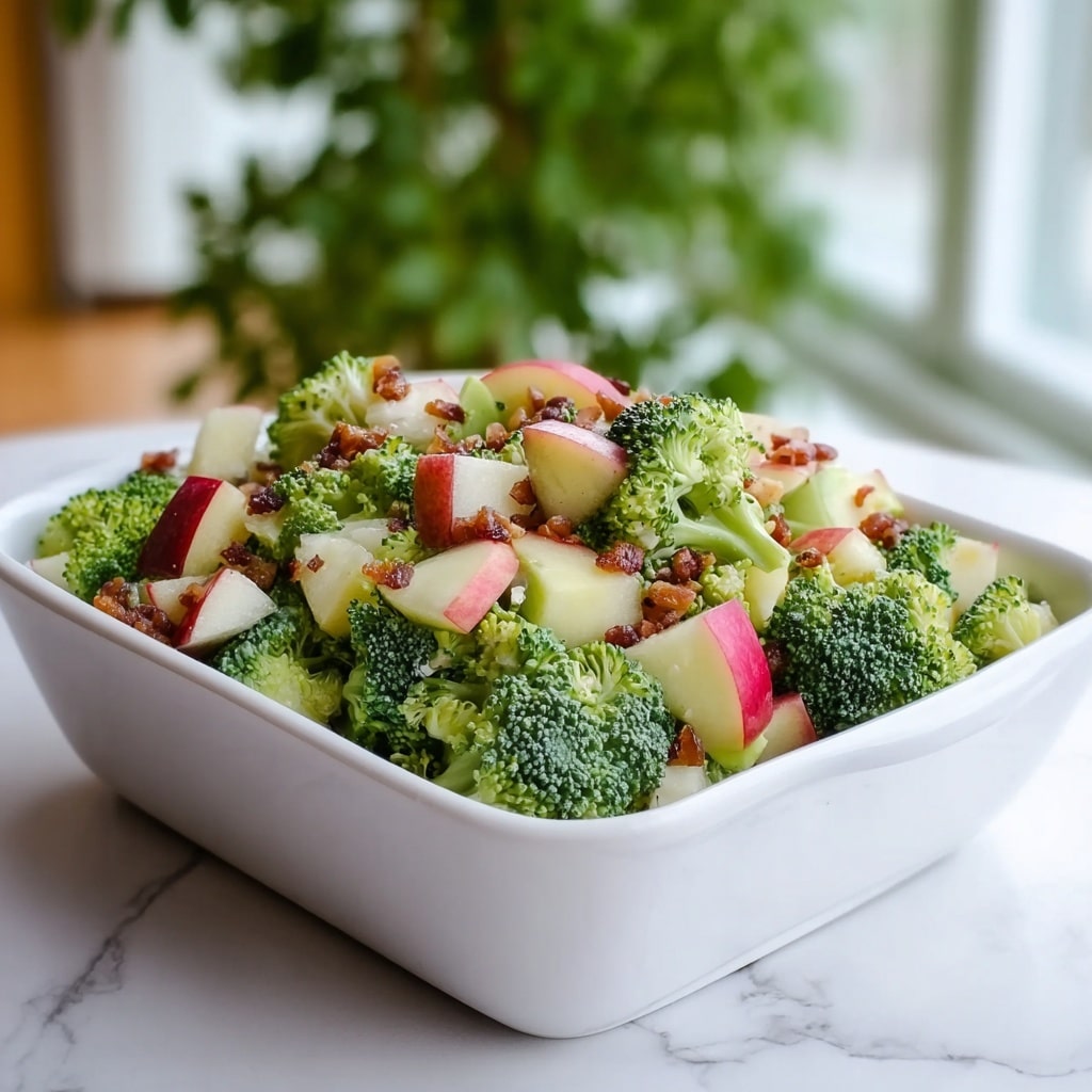 Apple Broccoli Salad with Cranberries, Pecans, and Honey-Dijon Dressing Recipe - Recipe Image