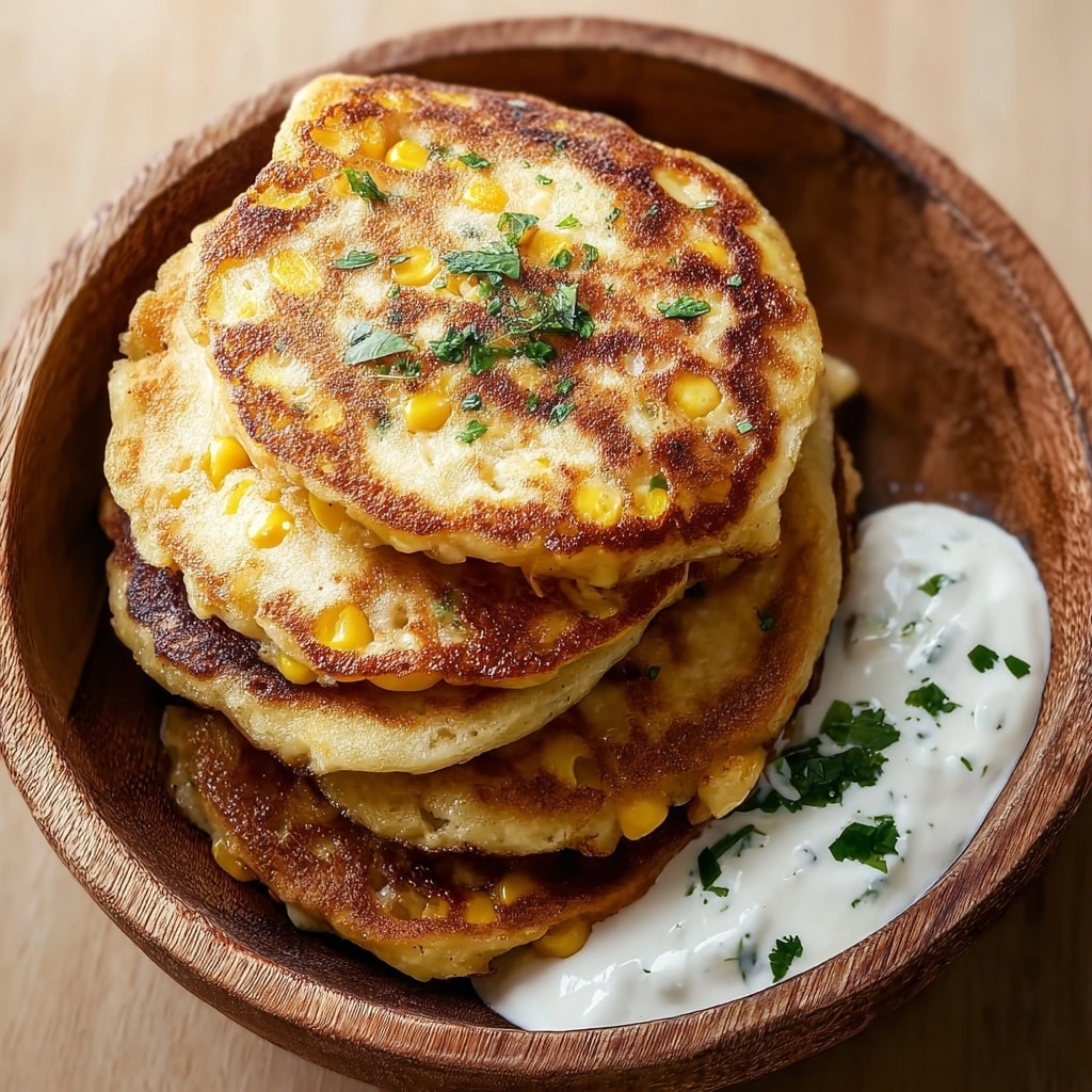 Venezuelan Sweet Corn Cachapas with Cheesy Joy Inside Recipe - Recipe Image