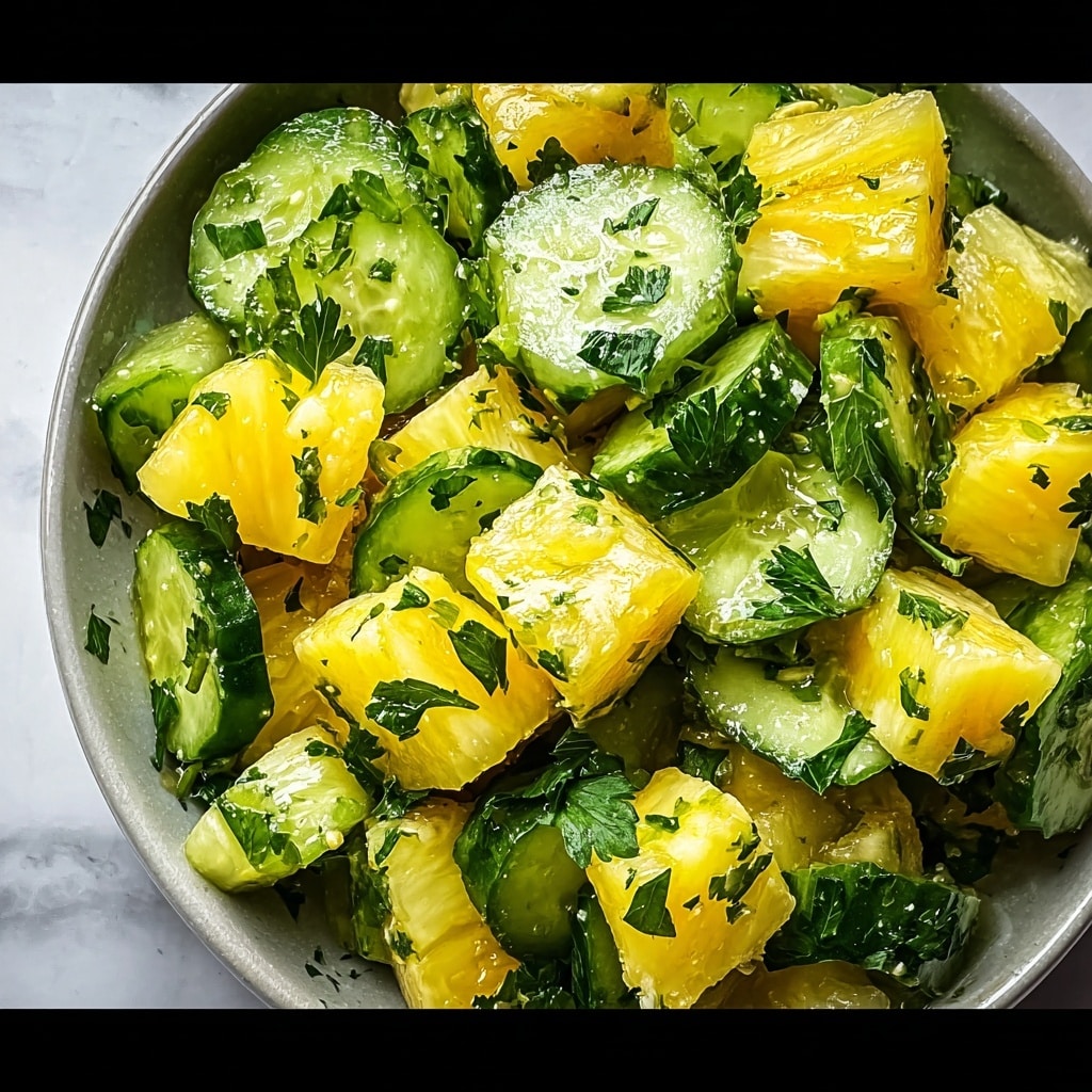 Light and Zesty Pineapple Cucumber Salad for Refreshing Snacking Recipe - Recipe Image