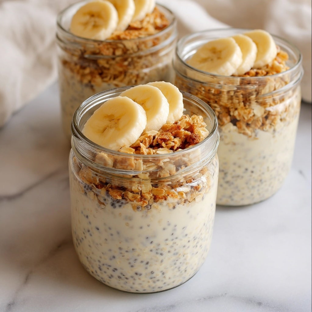 Creamy Overnight Banana Cinnamon Oats Recipe - Recipe Image