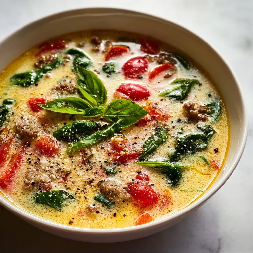 Parmesan Beef Sausage Ditalini Soup Recipe - Recipe Image