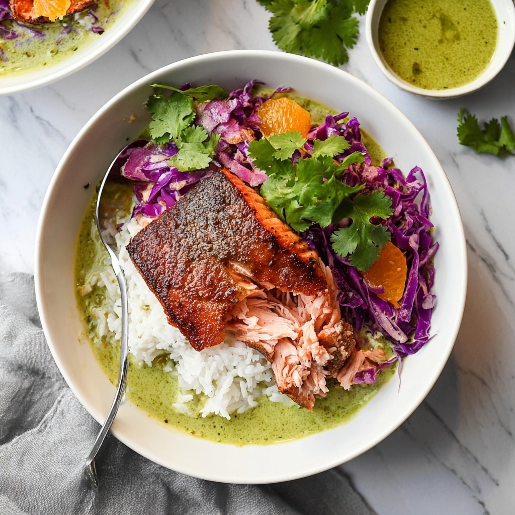 Chipotle Salmon with Orange Salsa and Aji Verde Recipe - Recipe Image