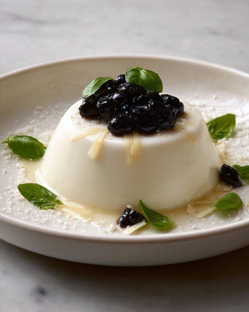 Parmesan Panna Cotta with Balsamic Caviar Pearls Recipe