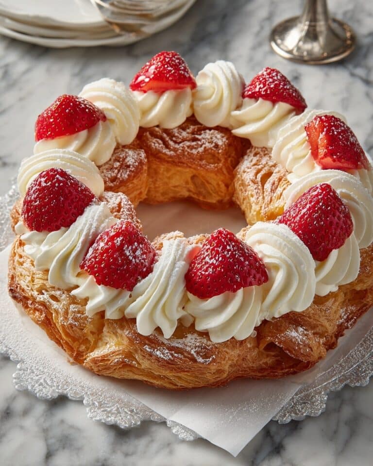 Paris-Brest Pastry with Whipped Cream and Strawberries Recipe