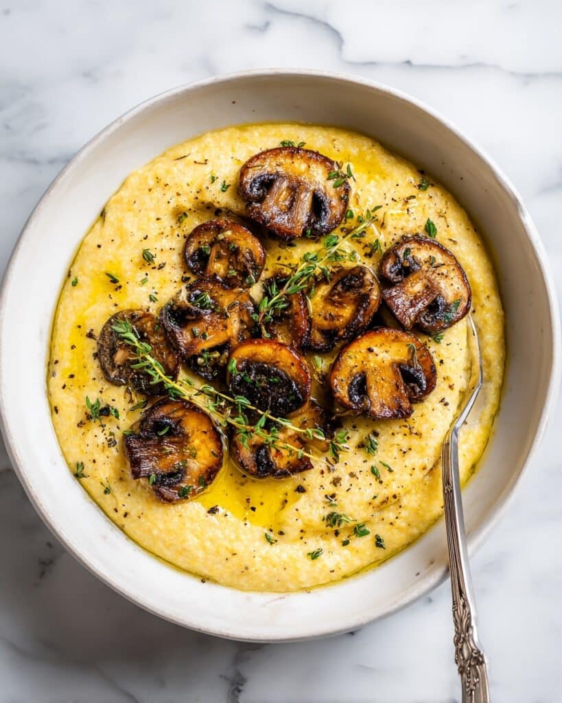 Polenta with Wild Mushrooms, Garlic, and Sage Recipe