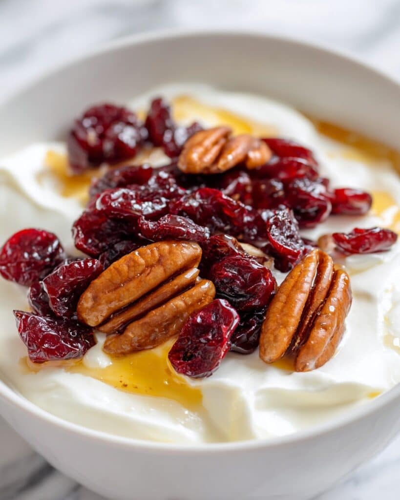 Whipped Goat Cheese with Cranberries and Candied Pecans Recipe