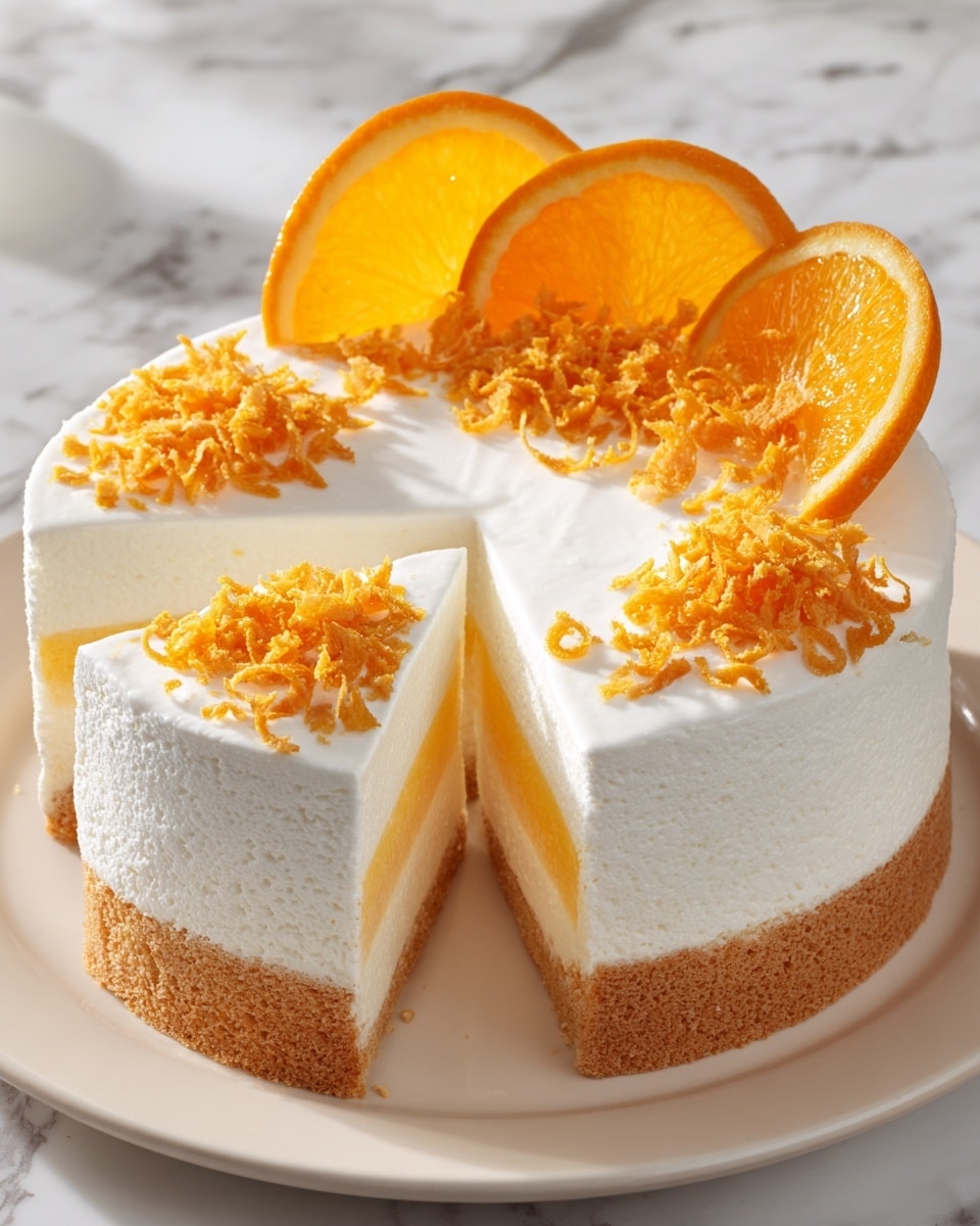 Zesty Orange Creamsicle Ice Cream Cake Recipe - Recipe Image