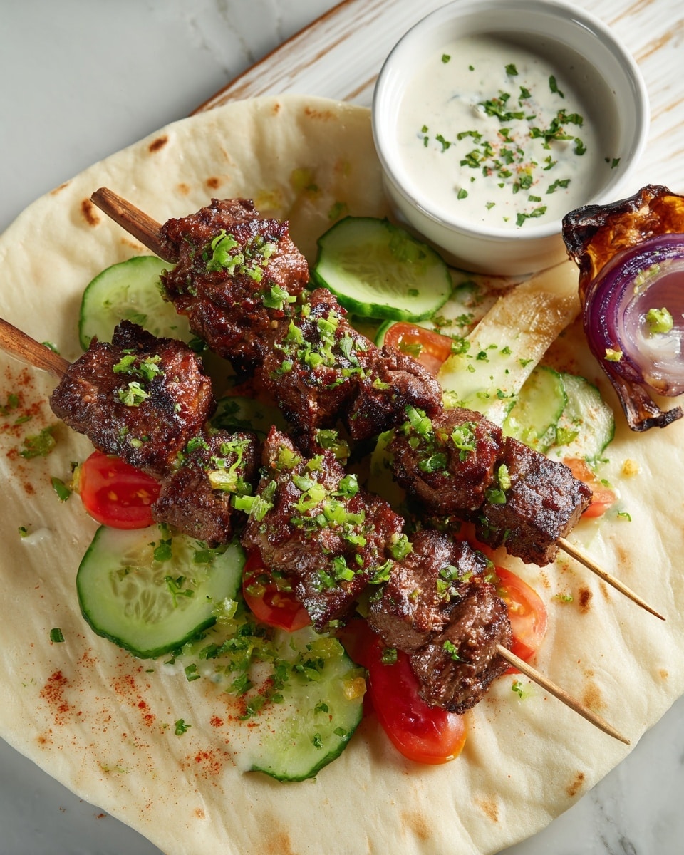 Greek Lamb Souvlaki with Homemade Pita Bread Recipe