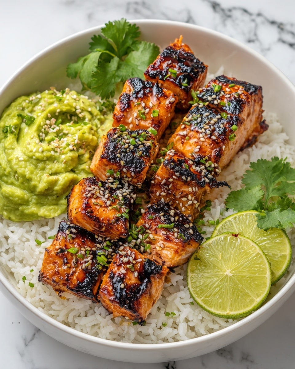 Spicy Chipotle Honey Salmon Bowls Recipe