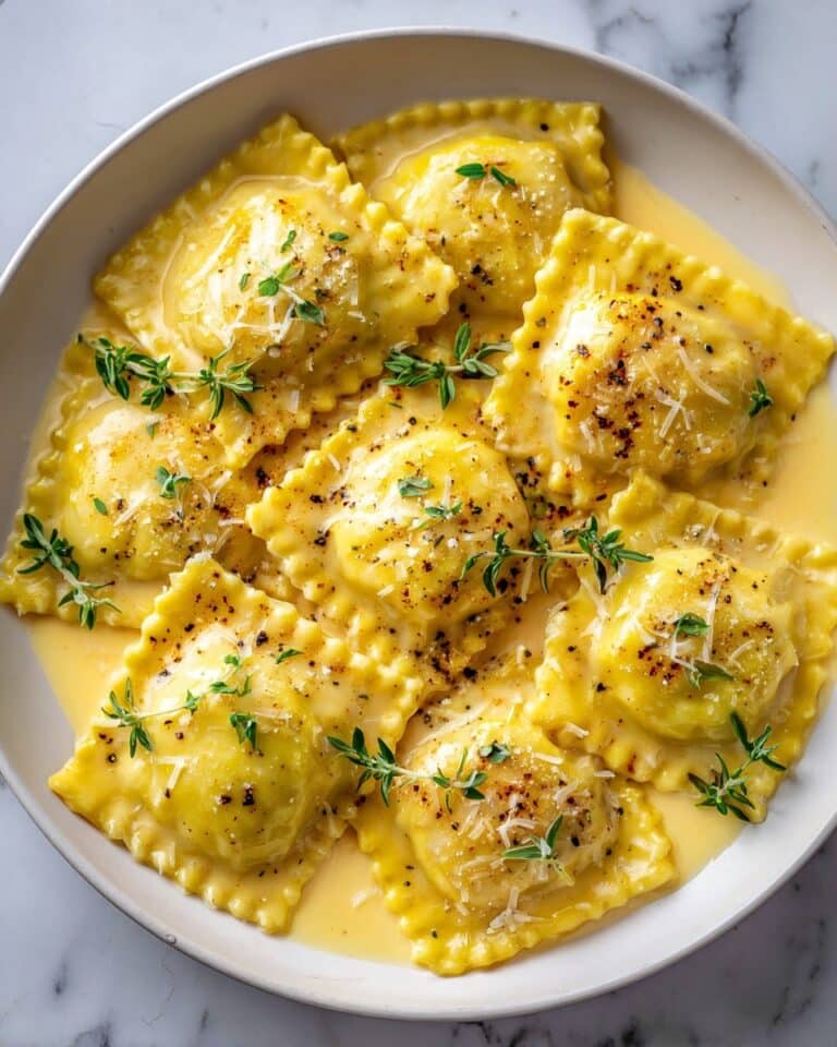 Creamy Lemon Herb Butter Ravioli Recipe
