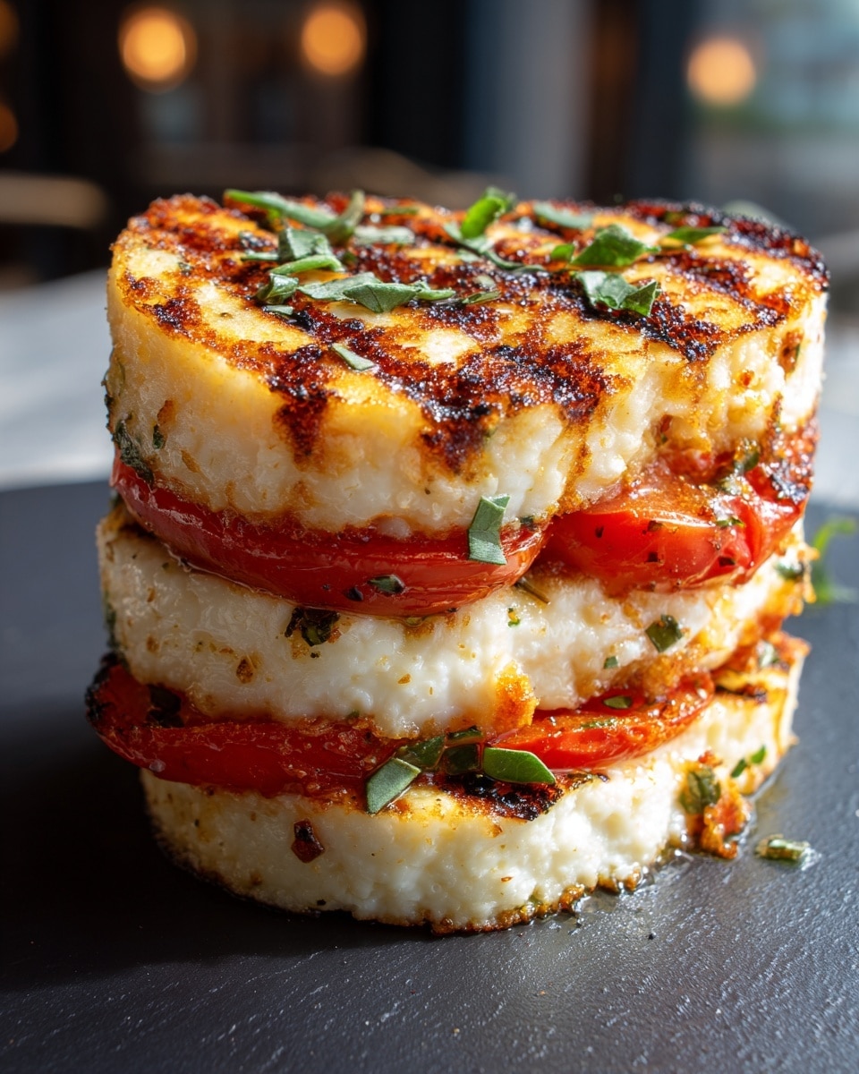 Grilled Vegetable and Halloumi Stack Recipe - Recipe Image