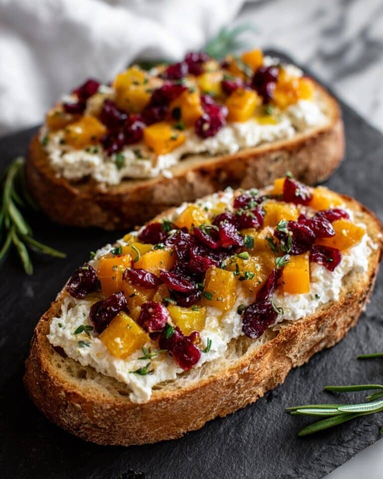 Butternut Squash, Cranberry, and Goat Cheese Crostini Recipe