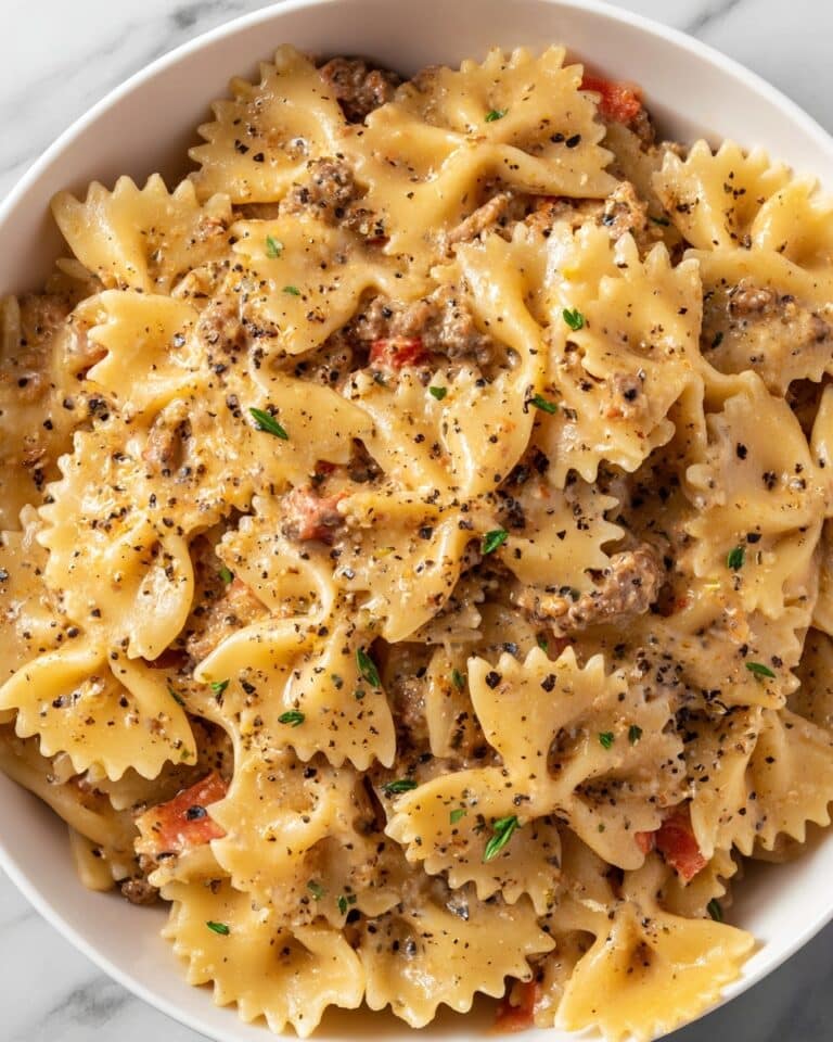 Creamy Beef and Bowtie Pasta Recipe