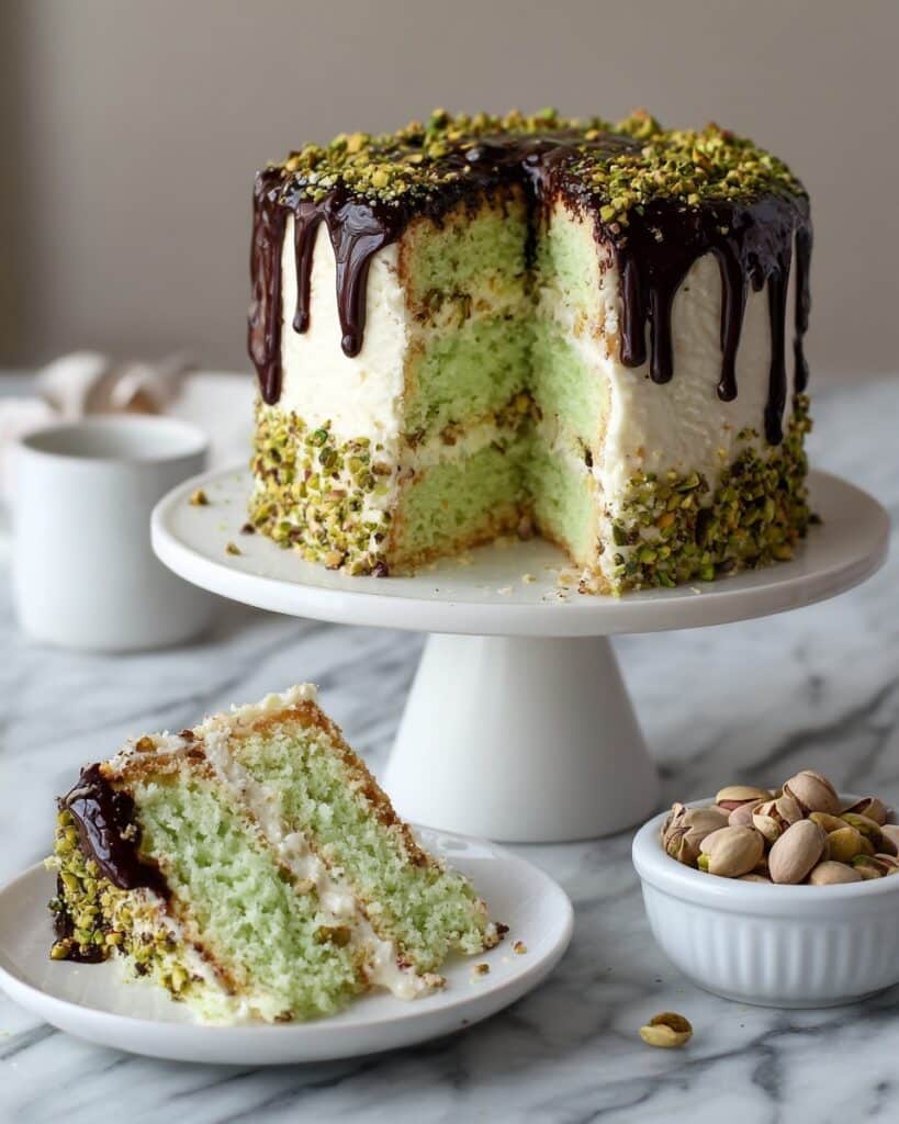 Pistachio Cream Cake Recipe