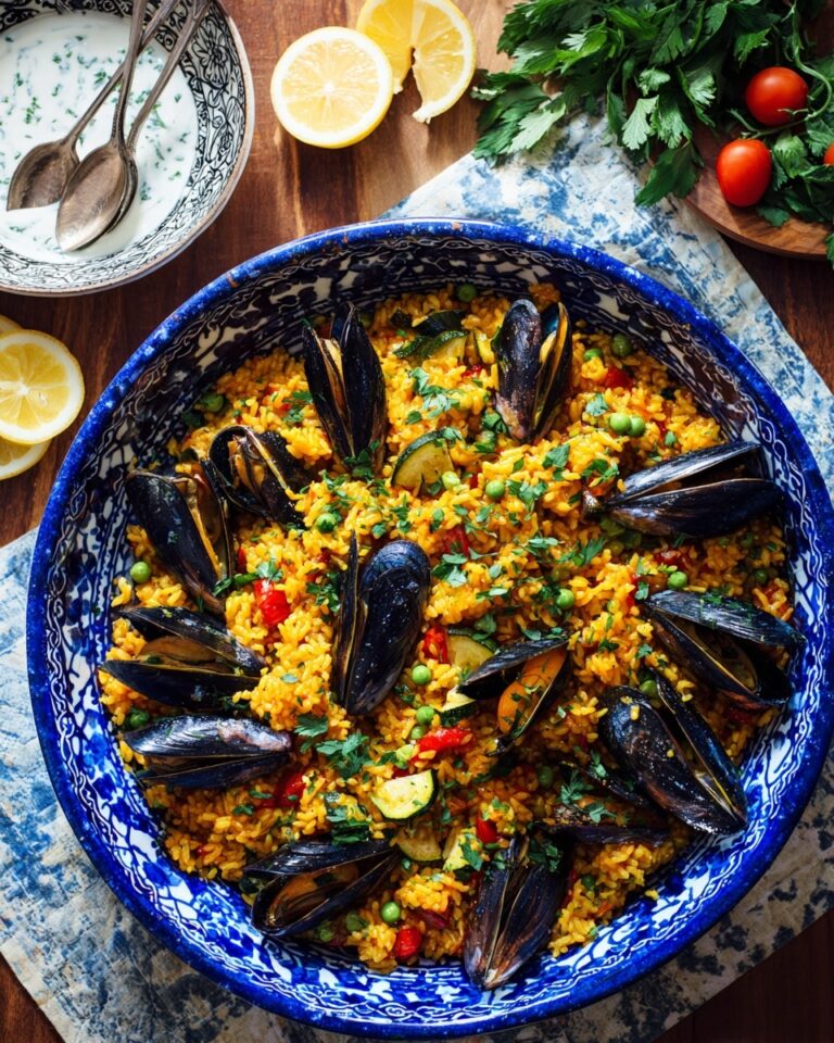 Vegetable Paella with Saffron Rice Recipe