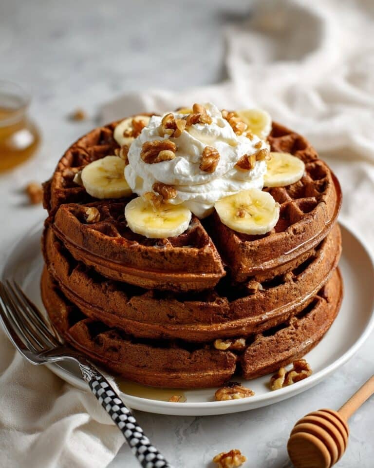 Flourless Banana Oat Waffles Recipe