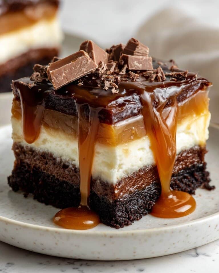 Caramel Brownie Cheesecake Recipe