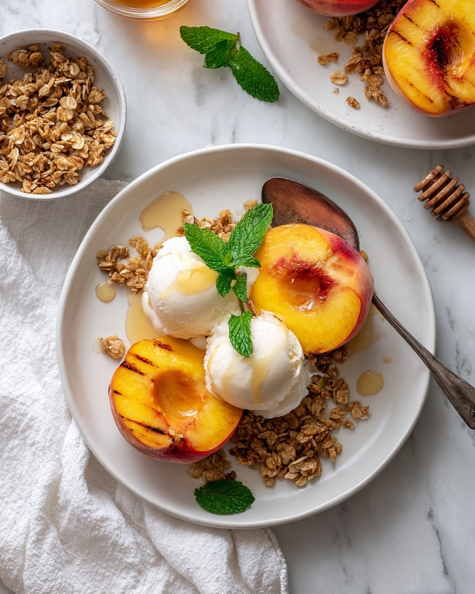 Grilled Peach Sundaes Recipe