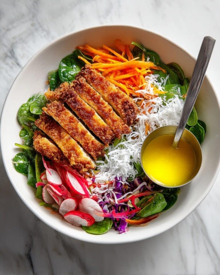 Coconut Chicken Salad with Warm Honey Mustard Vinaigrette Recipe