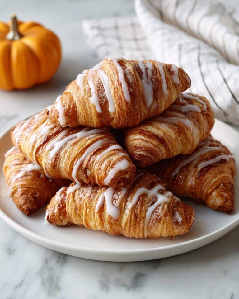 Pumpkin Pie Crescents with Maple Glaze Recipe