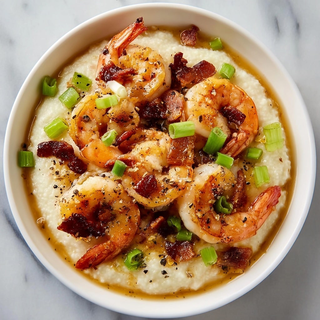 Creamy Shrimp and Grits with Bacon and Lemon Recipe - Recipe Image