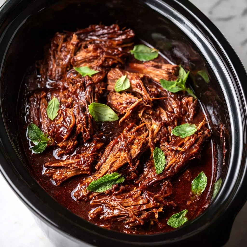 Slow Cooker 4-Ingredient Holiday BBQ Pork Recipe