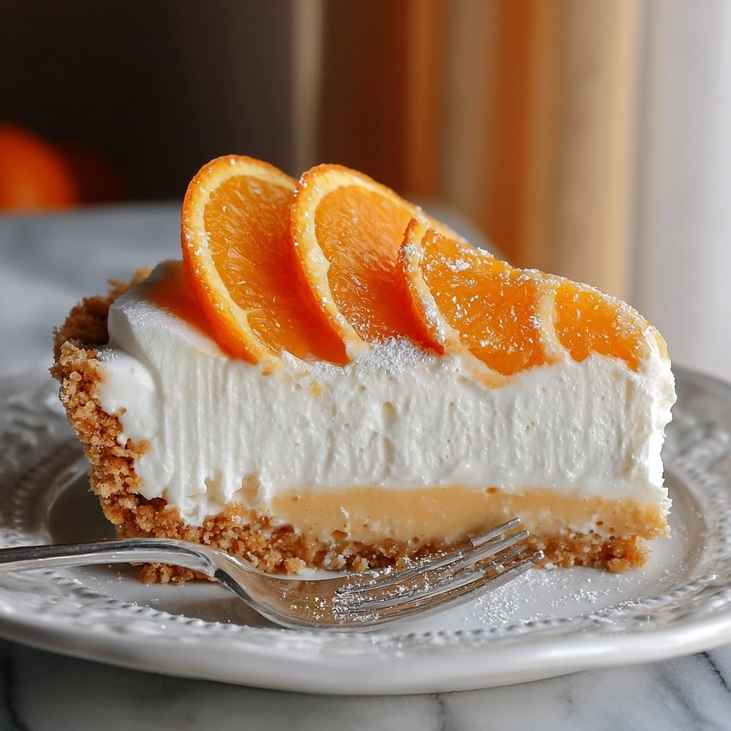 No-Bake Orange Creamsicle Cheesecake Recipe - Recipe Image
