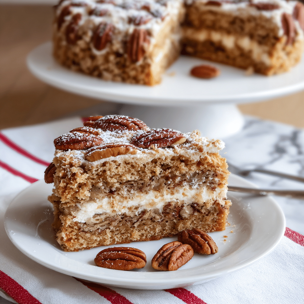 Pecan Pie Cake Recipe - Recipe Image
