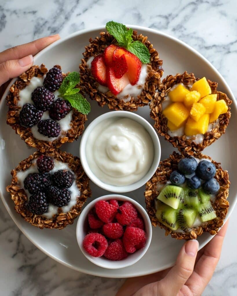 Breakfast Granola Cups with Yogurt and Berries Recipe