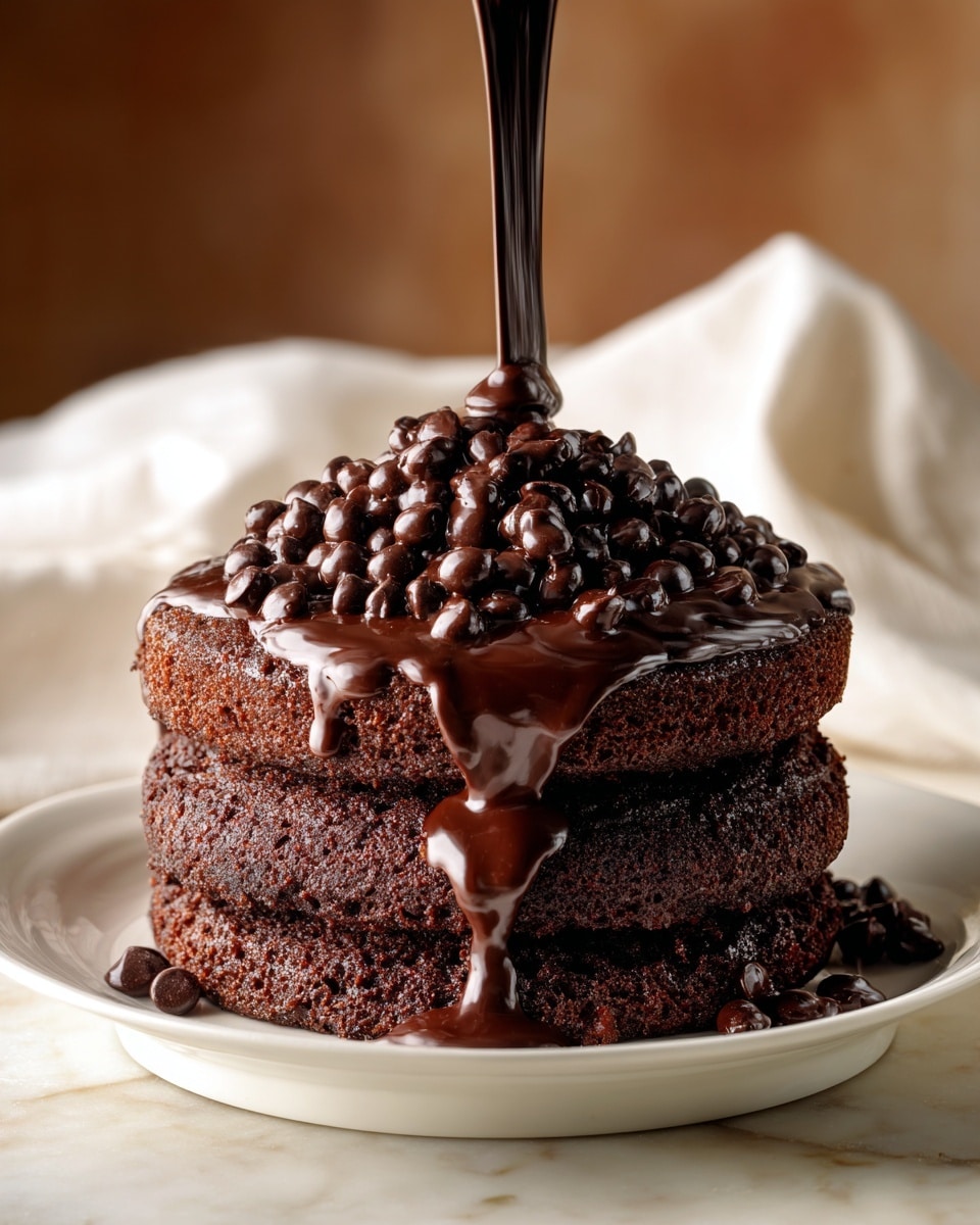 Chocolate Brownie Cake with Rich Chocolate Ganache Recipe
