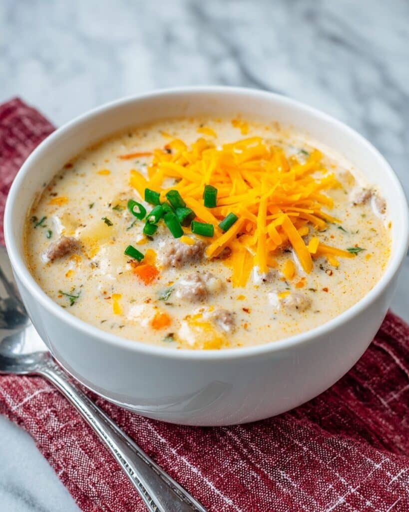 Creamy Potato Soup with Cheddar and Herbs Recipe
