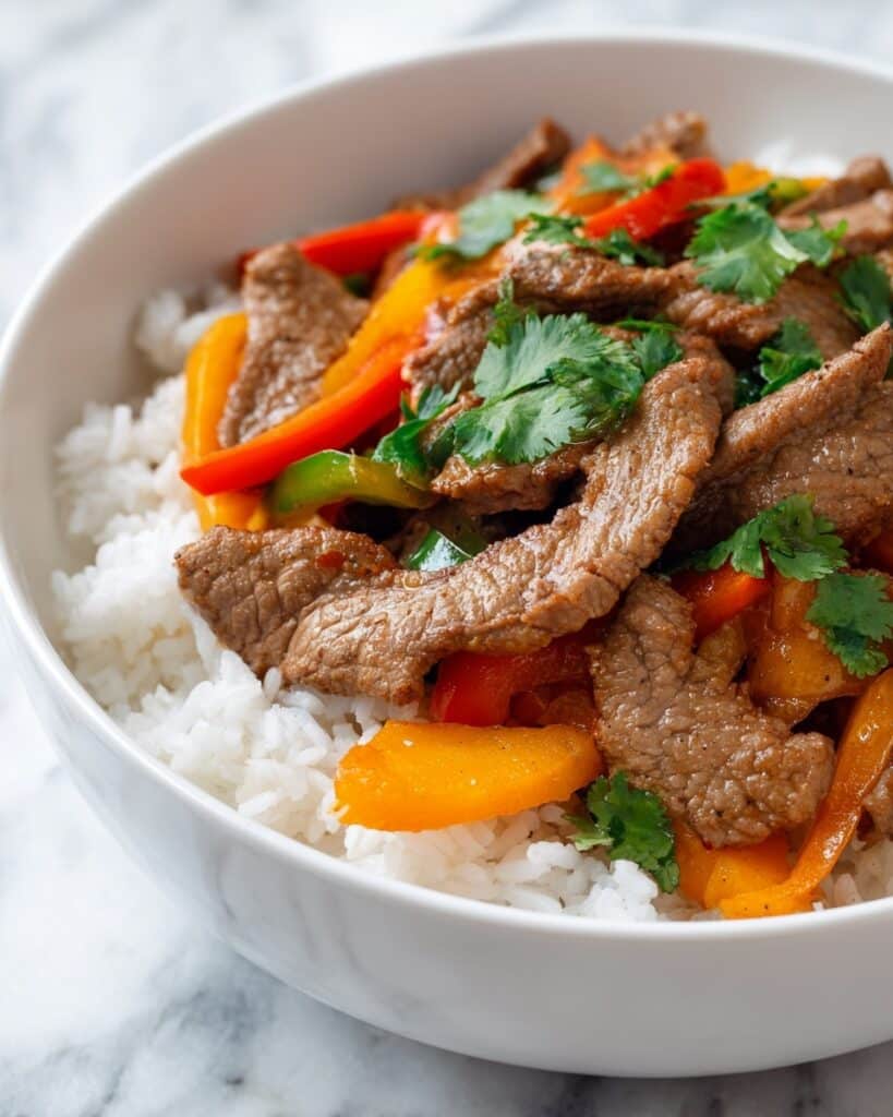 High Protein Steak Fajita Bowl Recipe