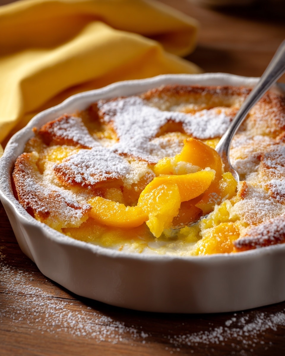 Peach Cobbler Bread Pudding Recipe - Recipe Image