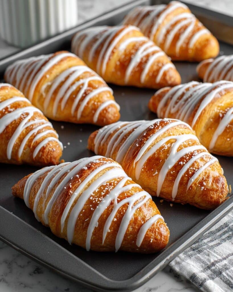 Pumpkin Pie Crescents with Maple Glaze Recipe