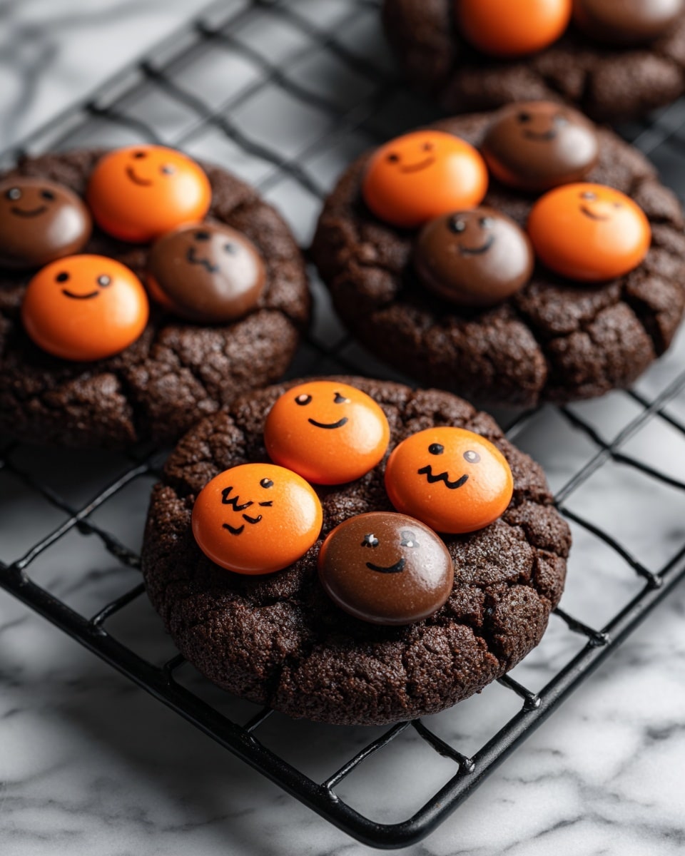Dark Chocolate Halloween Cookies Recipe - Recipe Image