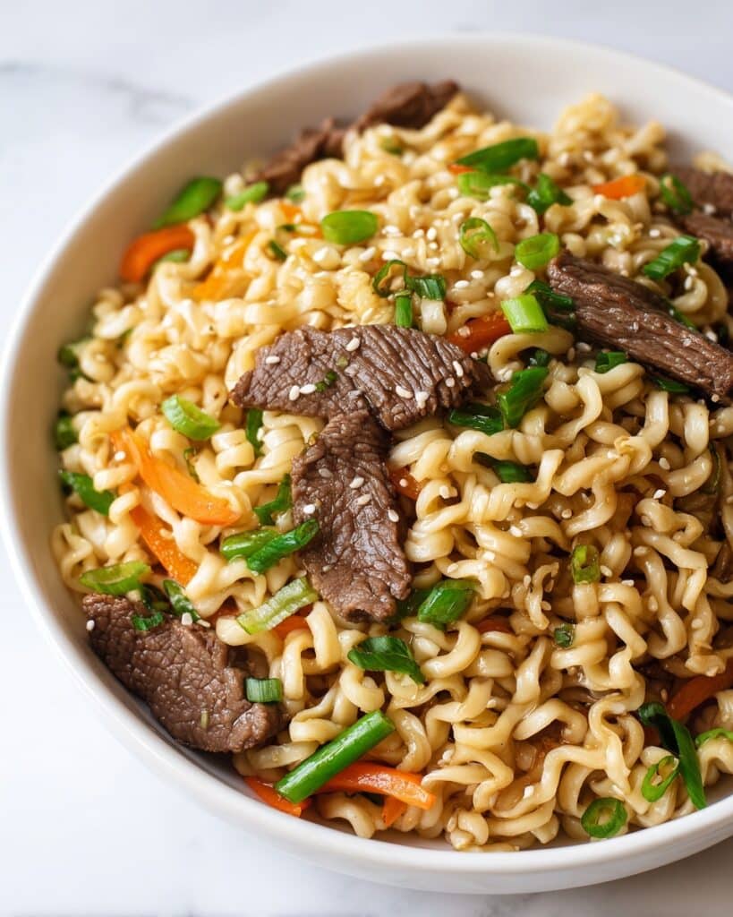 Mongolian Beef Stir-Fry with Ramen Recipe