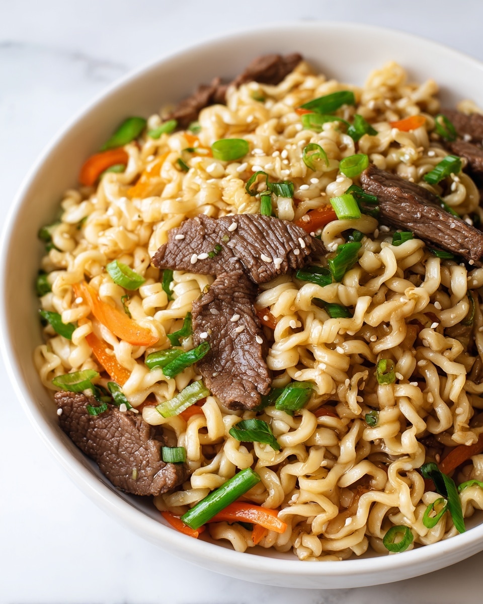 Mongolian Beef Stir-Fry with Ramen Recipe