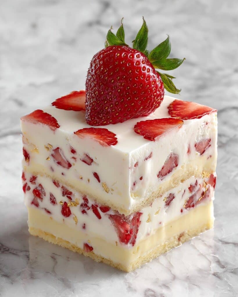 No-Bake Strawberry Jello Lasagna Recipe