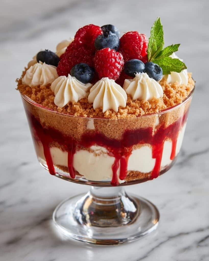 Red Velvet Trifle with White Chocolate Pudding and Mixed Berries Recipe