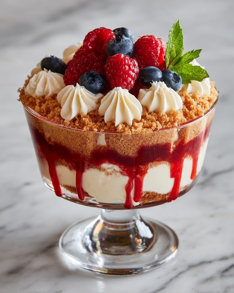 Red Velvet Trifle with White Chocolate Pudding and Mixed Berries Recipe