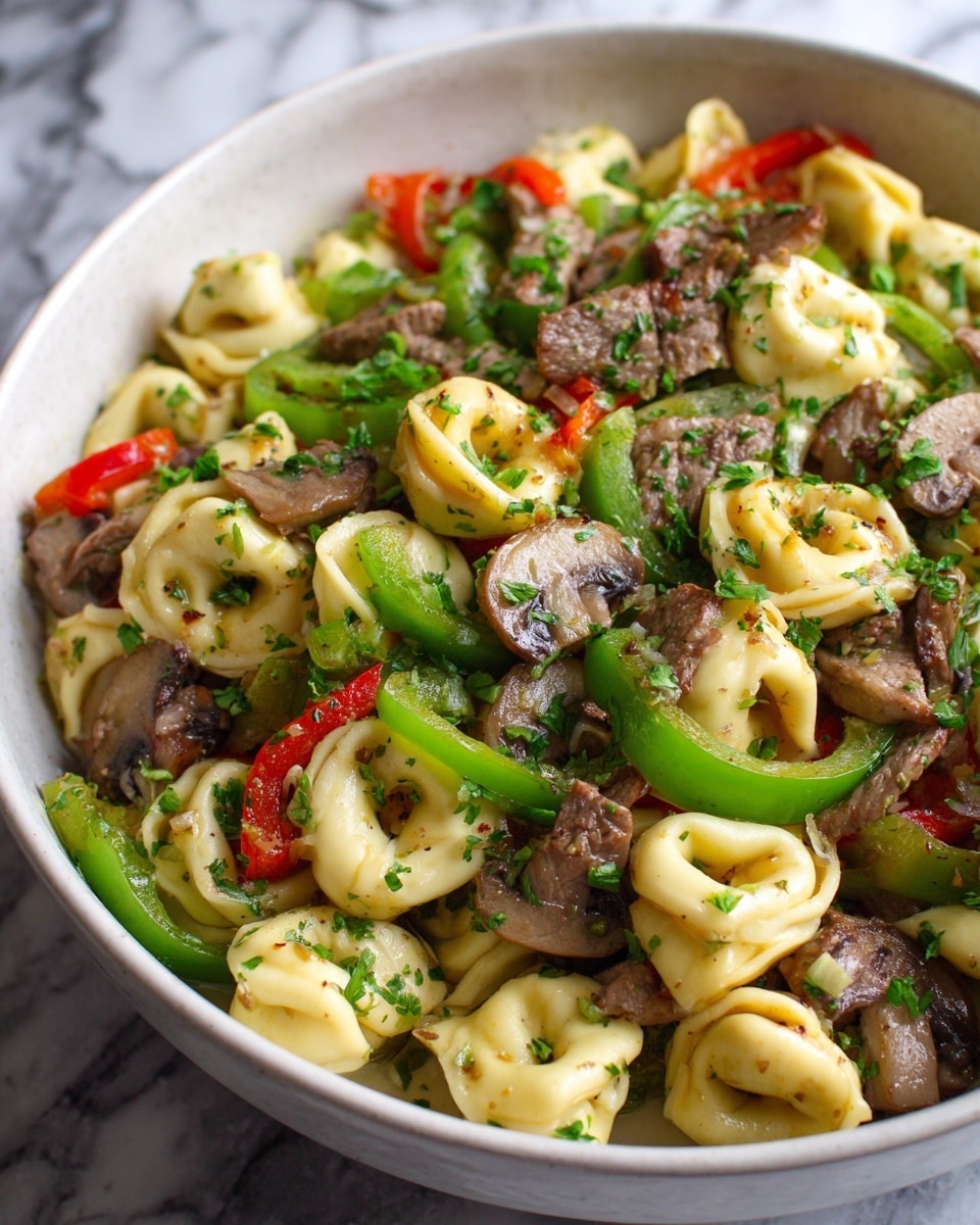 Philly Cheesesteak Tortellini Recipe