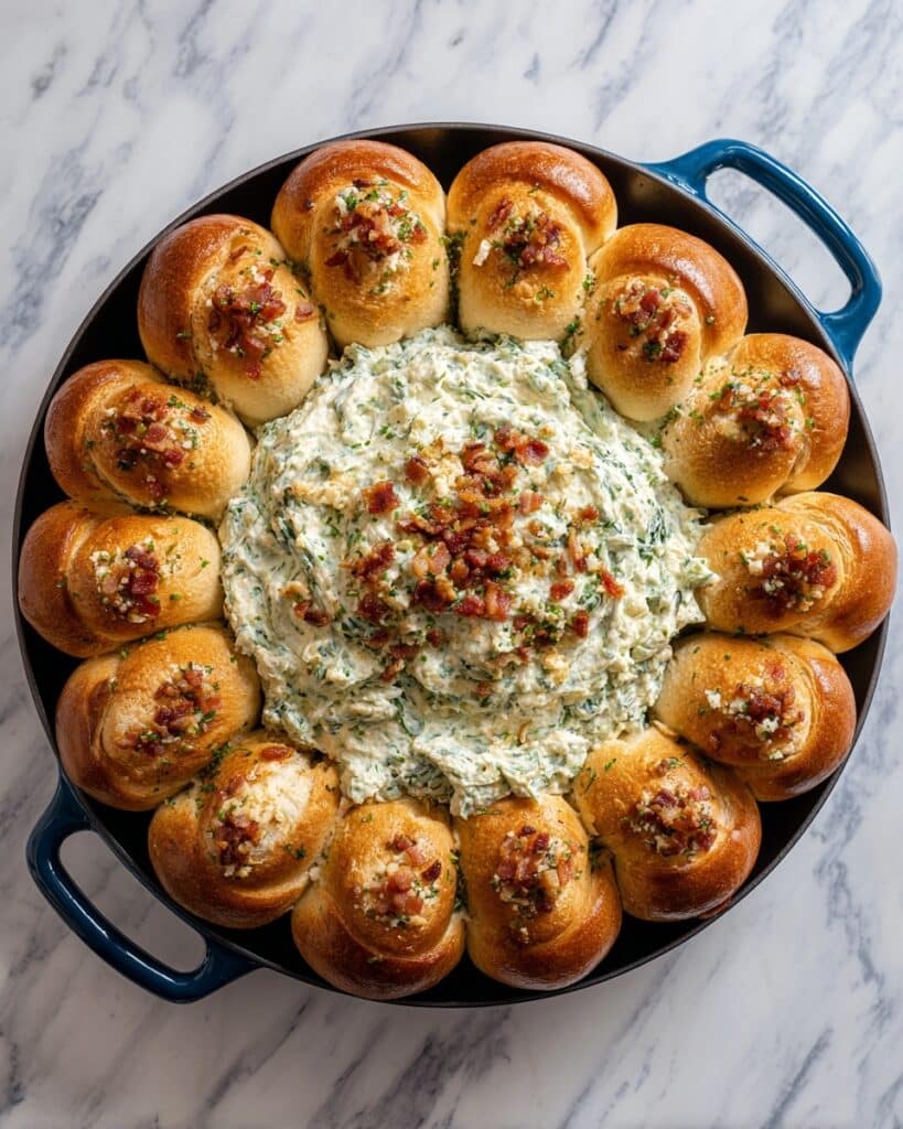 Spinach Artichoke Dip Pull-Apart Bread Recipe